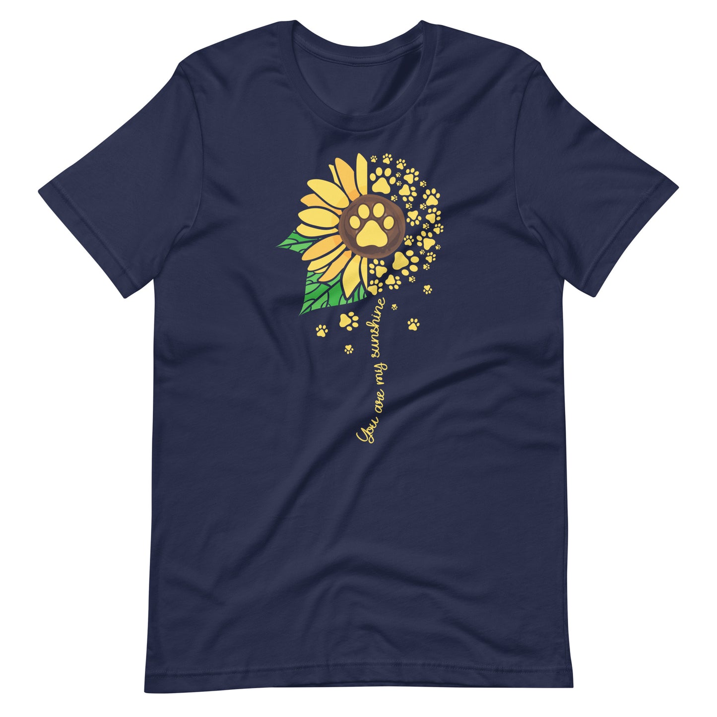 You are My Sunshine Paw Print Sunflower T-Shirt