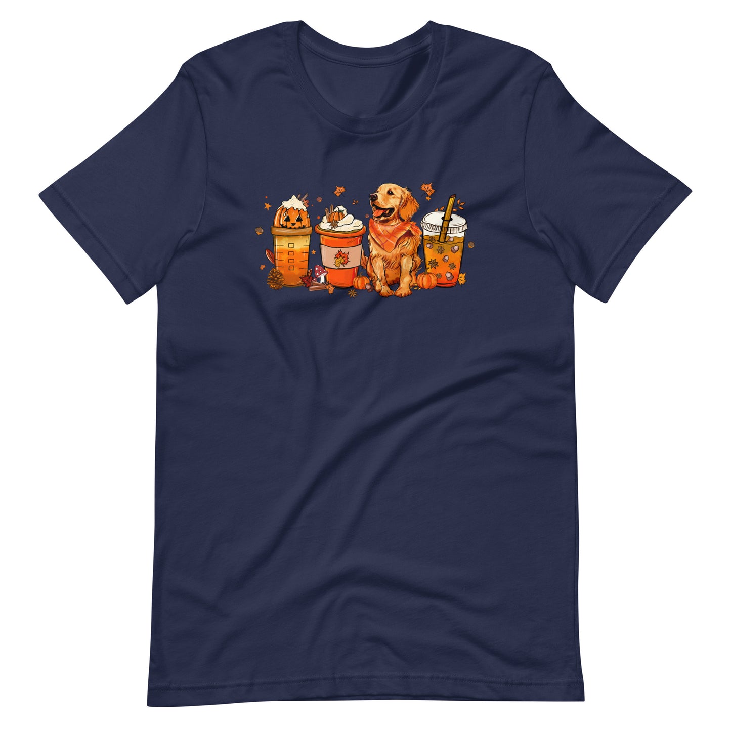 Golden Retriever Fall Pumpkin Spice Vibes T-Shirt