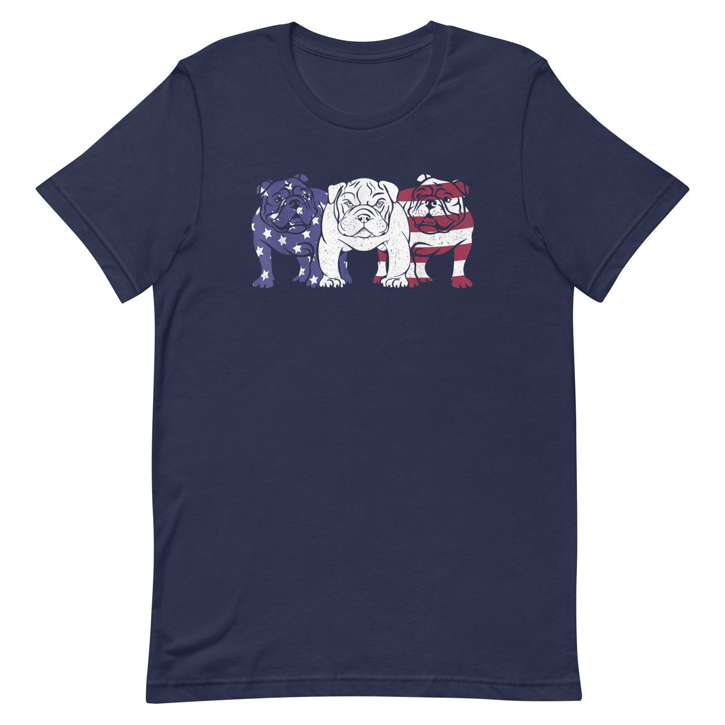 Bulldog American Flag T-Shirt