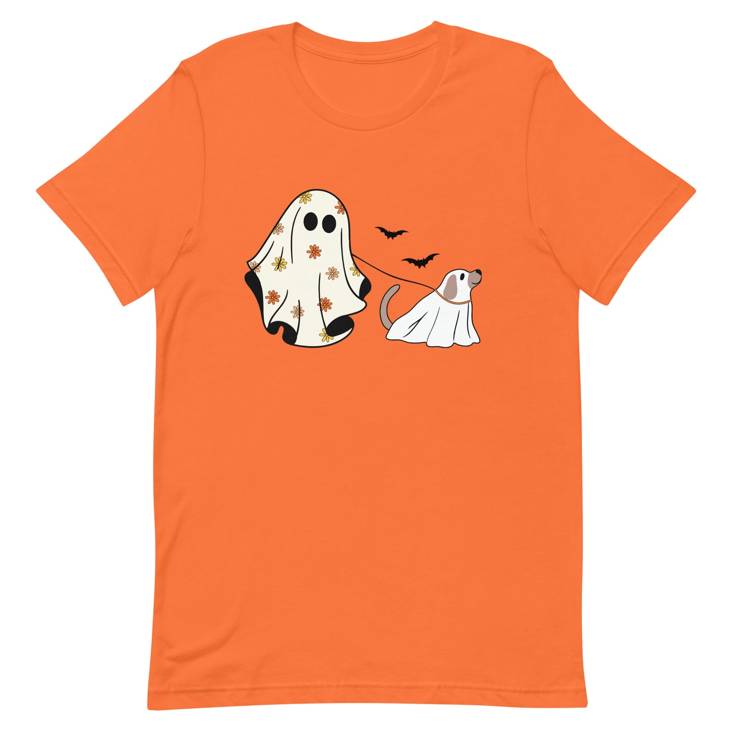 Halloween Ghost Walking Dog Unisex t-shirt