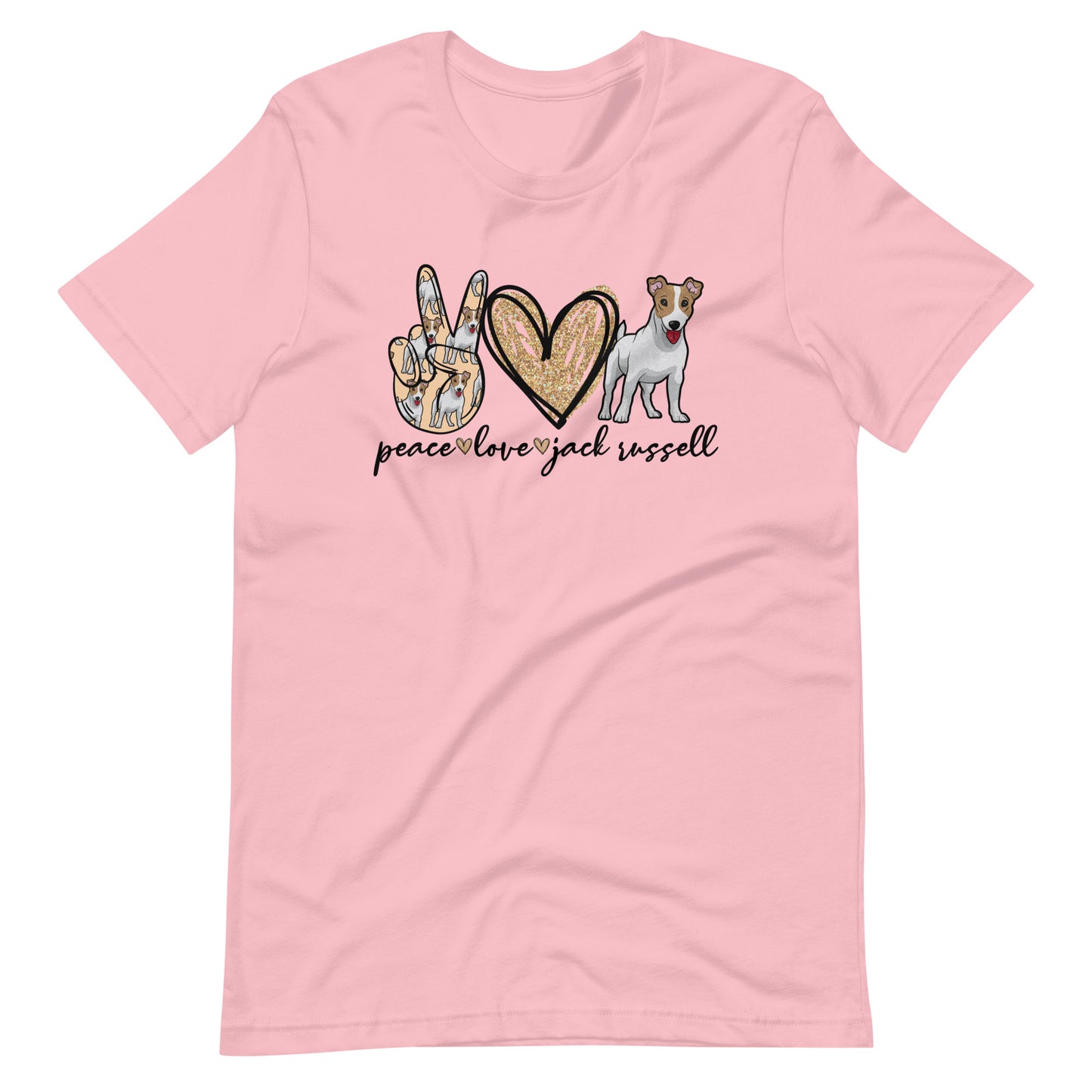 Peace Love Jack Russell Unisex t-shirt