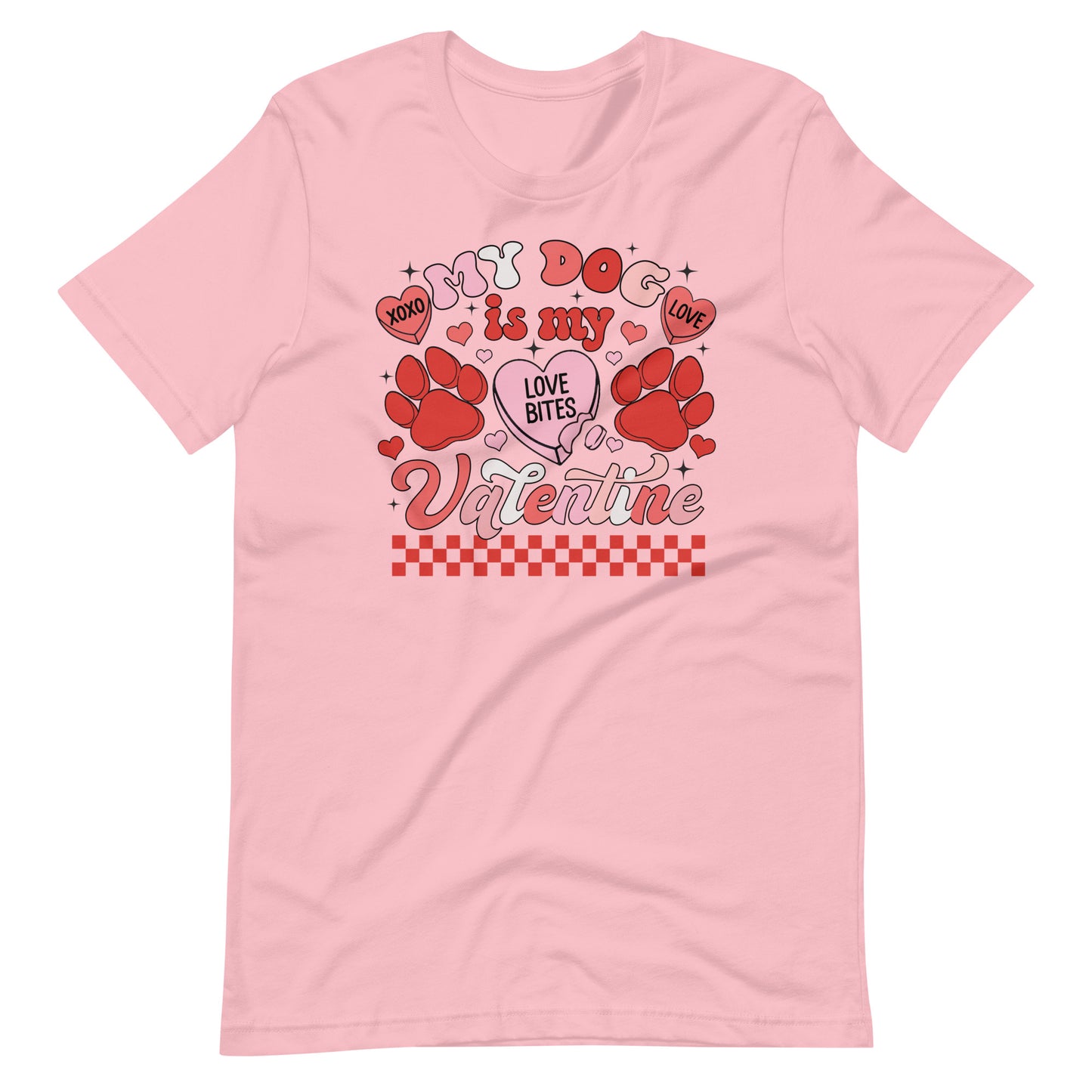 My Dog is Valentine Love Bites Unisex t-shirt