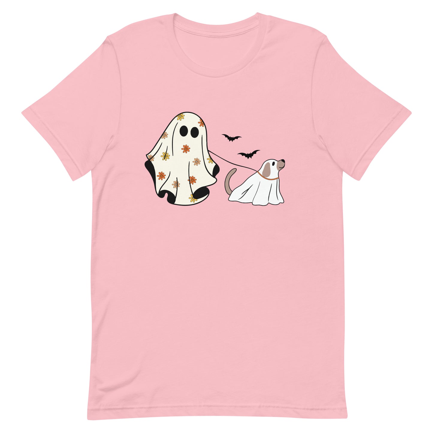 Halloween Ghost Walking Dog Unisex t-shirt