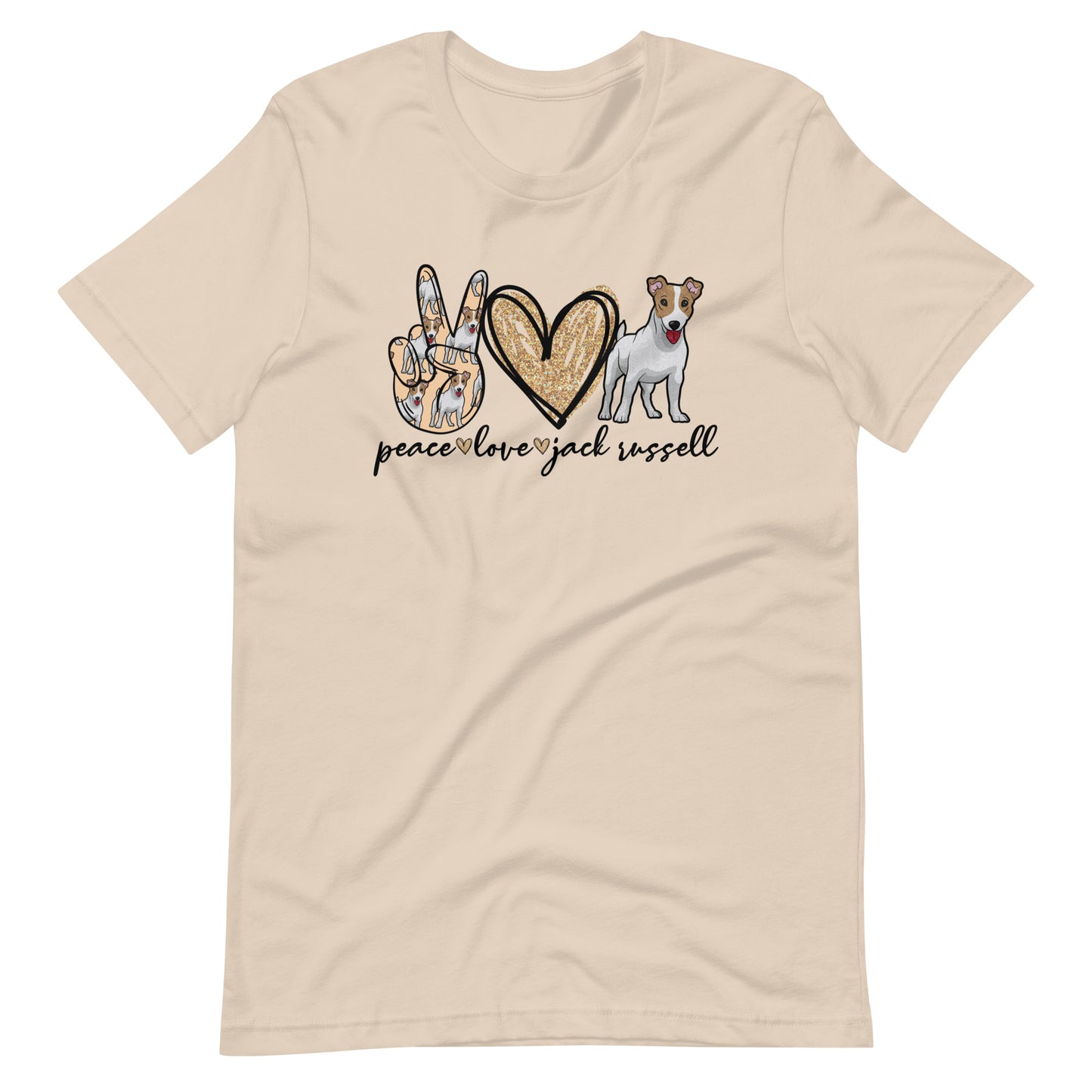 Peace Love Jack Russell Unisex t-shirt