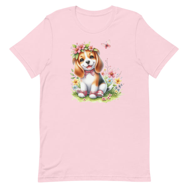 Beagle Dog in Spring Garden T-Shirt for Dog Mom Beagle Dog in Spring Garden T-Shirt for Dog Mom