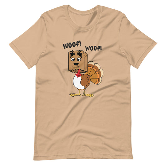 Woof Woof Turkey Dog Thanksgiving T-Shirt