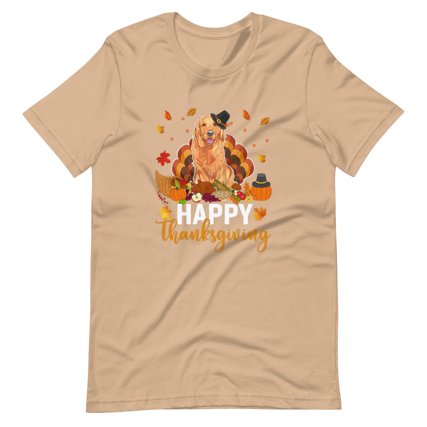 Golden Retriever Happy Thanksgiving T-Shirt