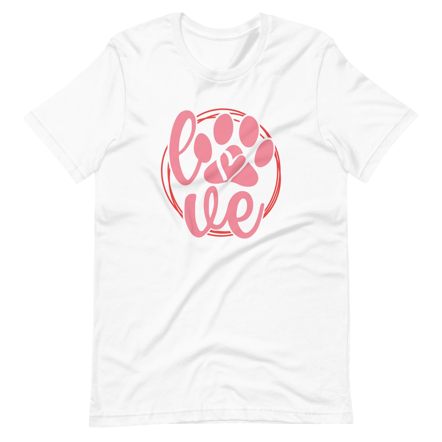 Paw Love Valentine's Day T-Shirt for Dog Lovers