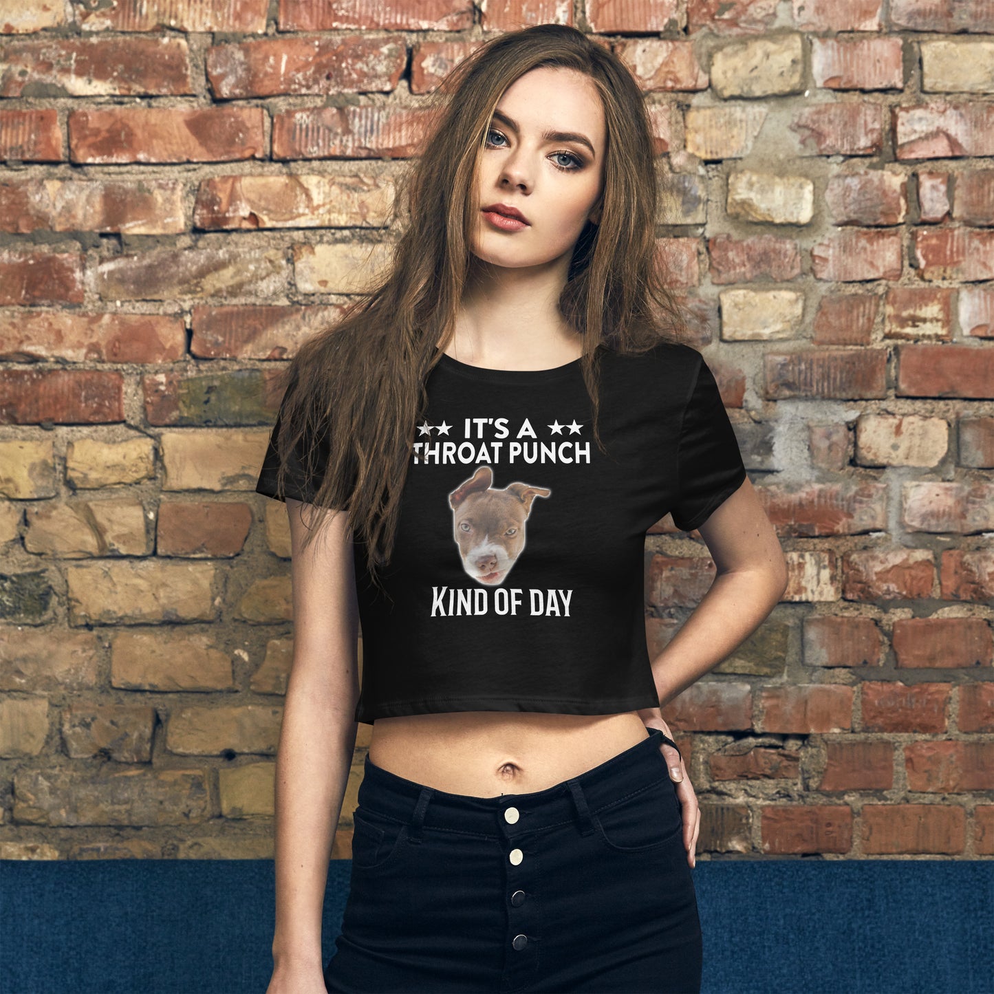 It's a Throat Punch Kind of Day Women’s Crop Tee
