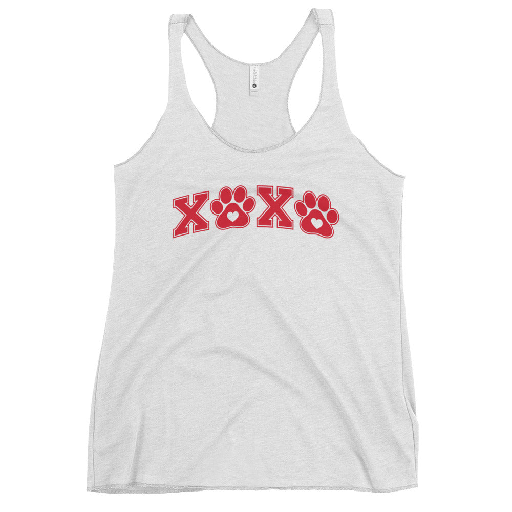 Paw Print XOXO Women's Racerback Tank