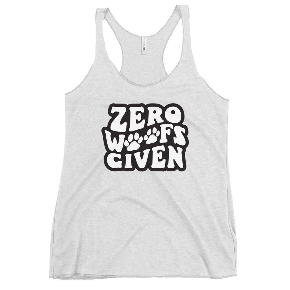 Zero Woofs Given Women's Racerback Tank