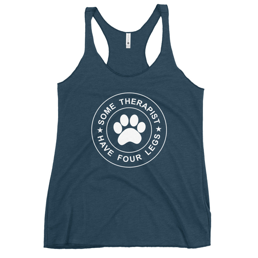 Some Therapist Have Four Legs Women's Racerback Tank