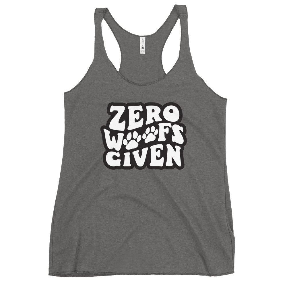 Zero Woofs Given Women's Racerback Tank
