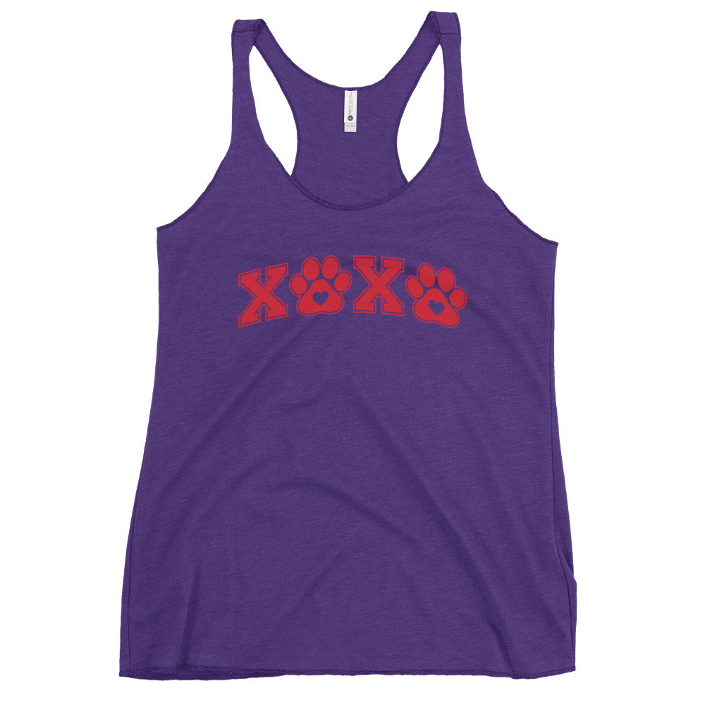 Paw Print XOXO Women's Racerback Tank