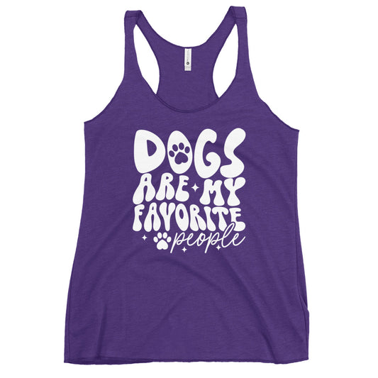 Dogs Are My Favorite People Women's Racerback Tank