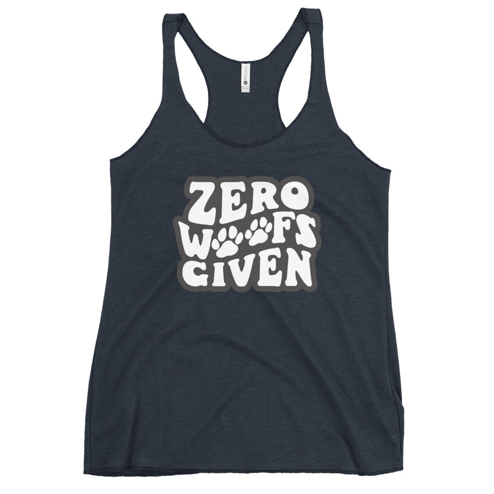 Zero Woofs Given Women's Racerback Tank