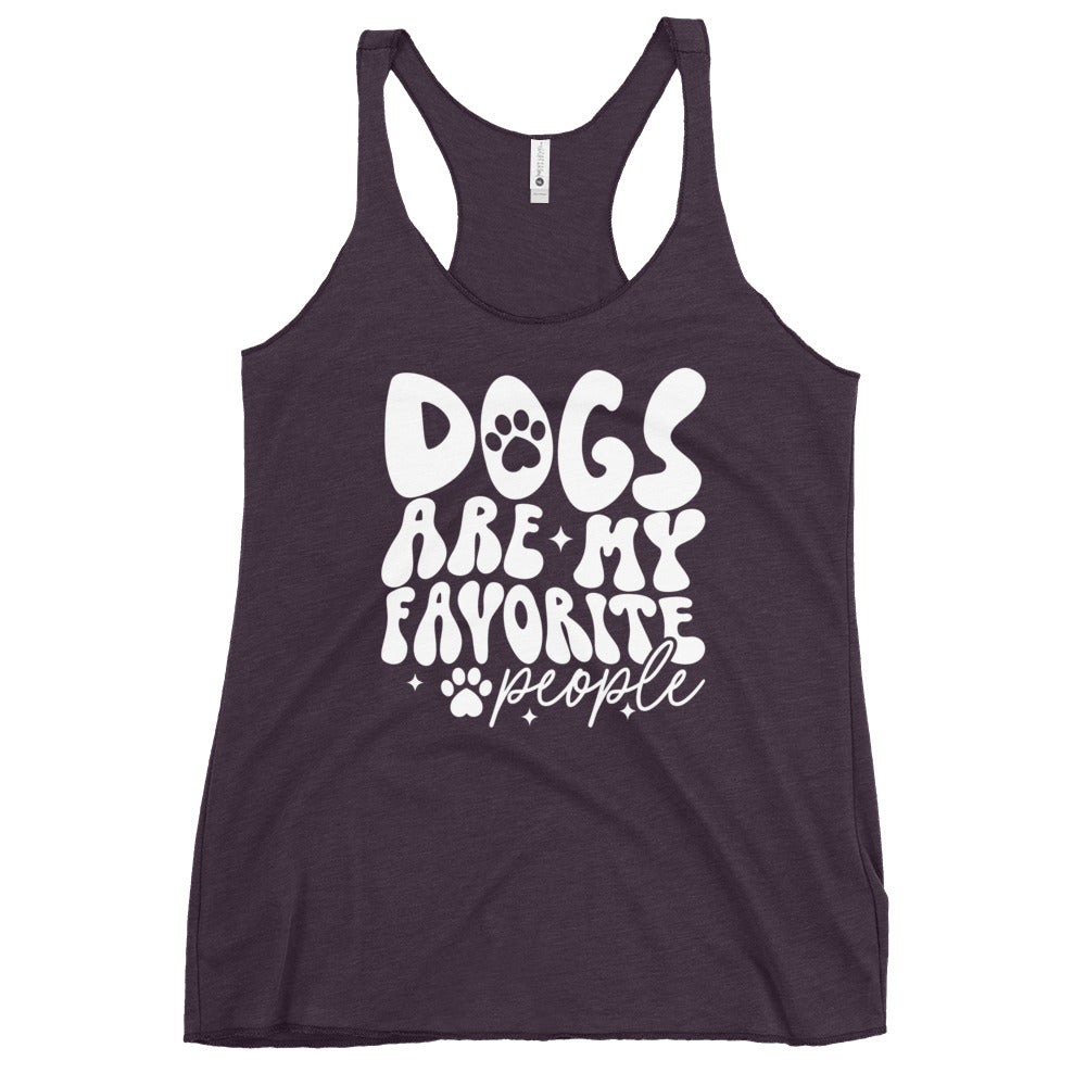 Dogs Are My Favorite People Women's Racerback Tank