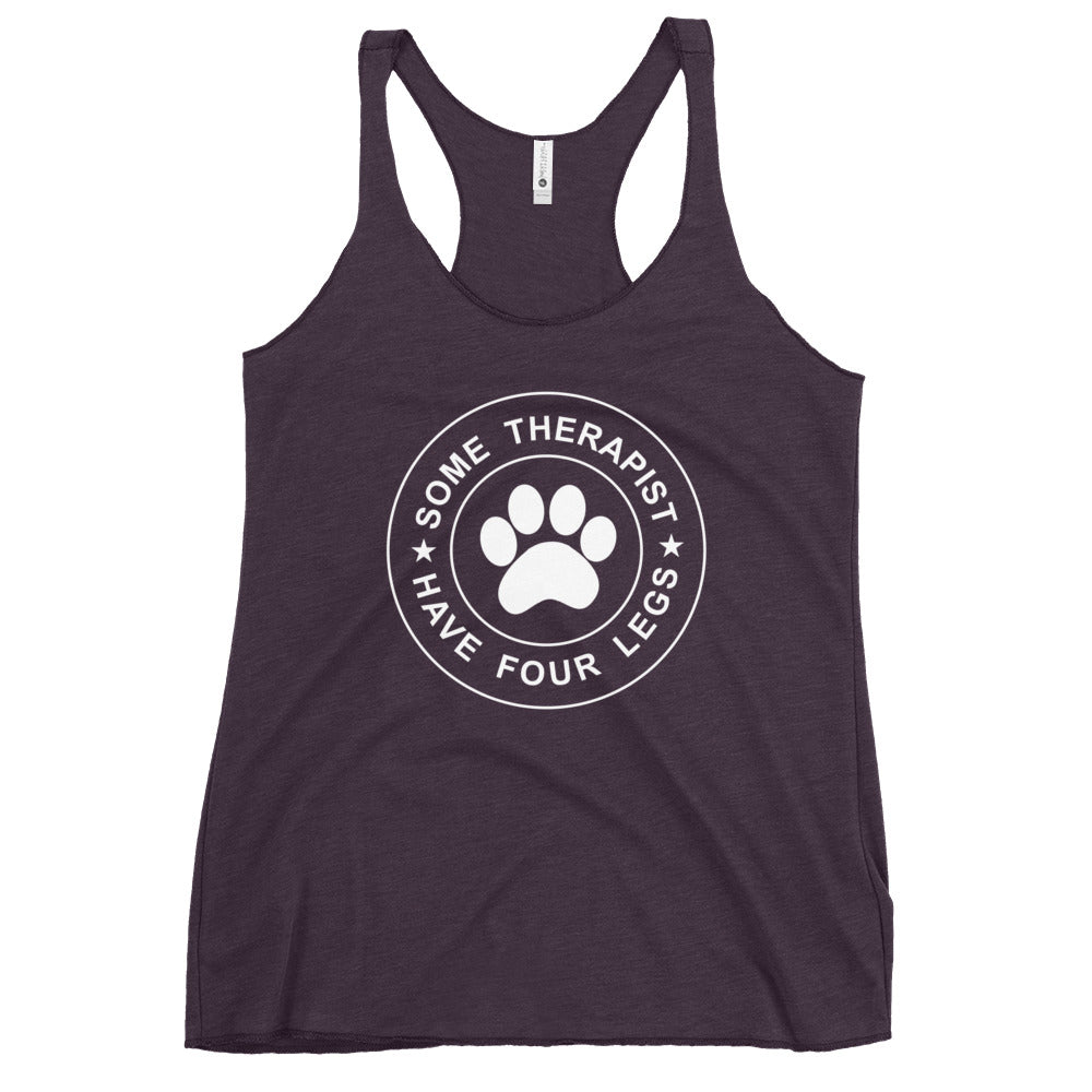 Some Therapist Have Four Legs Women's Racerback Tank
