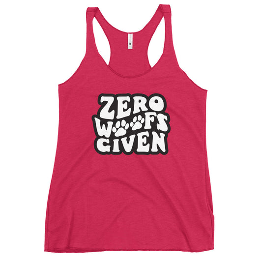 Zero Woofs Given Women's Racerback Tank