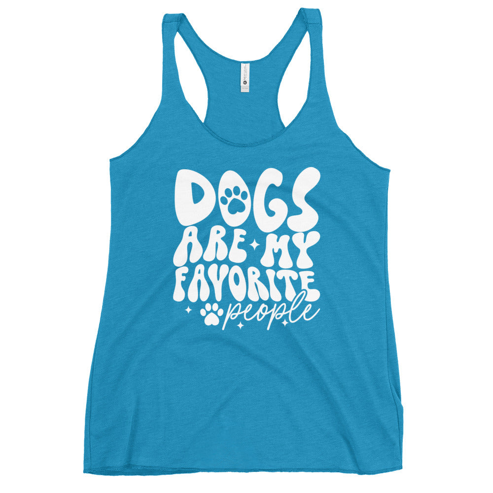 Dogs Are My Favorite People Women's Racerback Tank