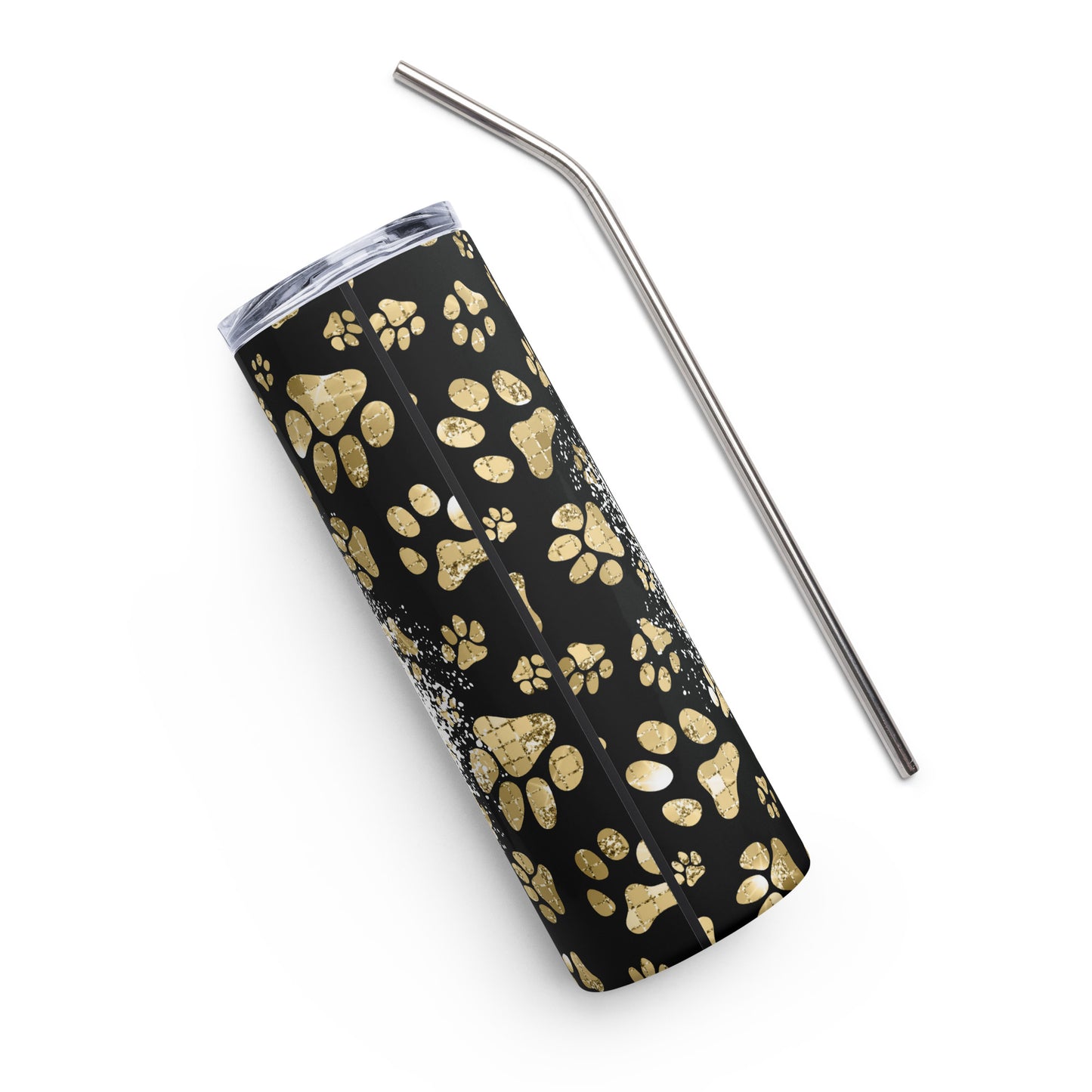 Life is Better with Dogs Golden Paws Stainless Steel Tumbler