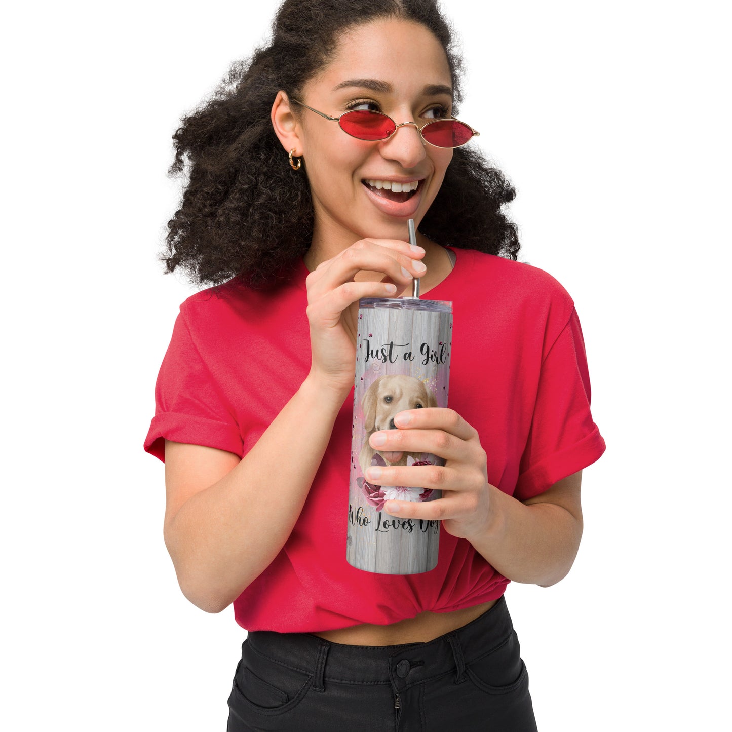 Just a Girl Who Loves Dogs Stainless steel Tumbler