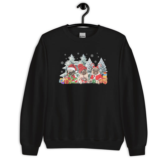 Pug Christmas Party Ugly Christmas Sweatshirt