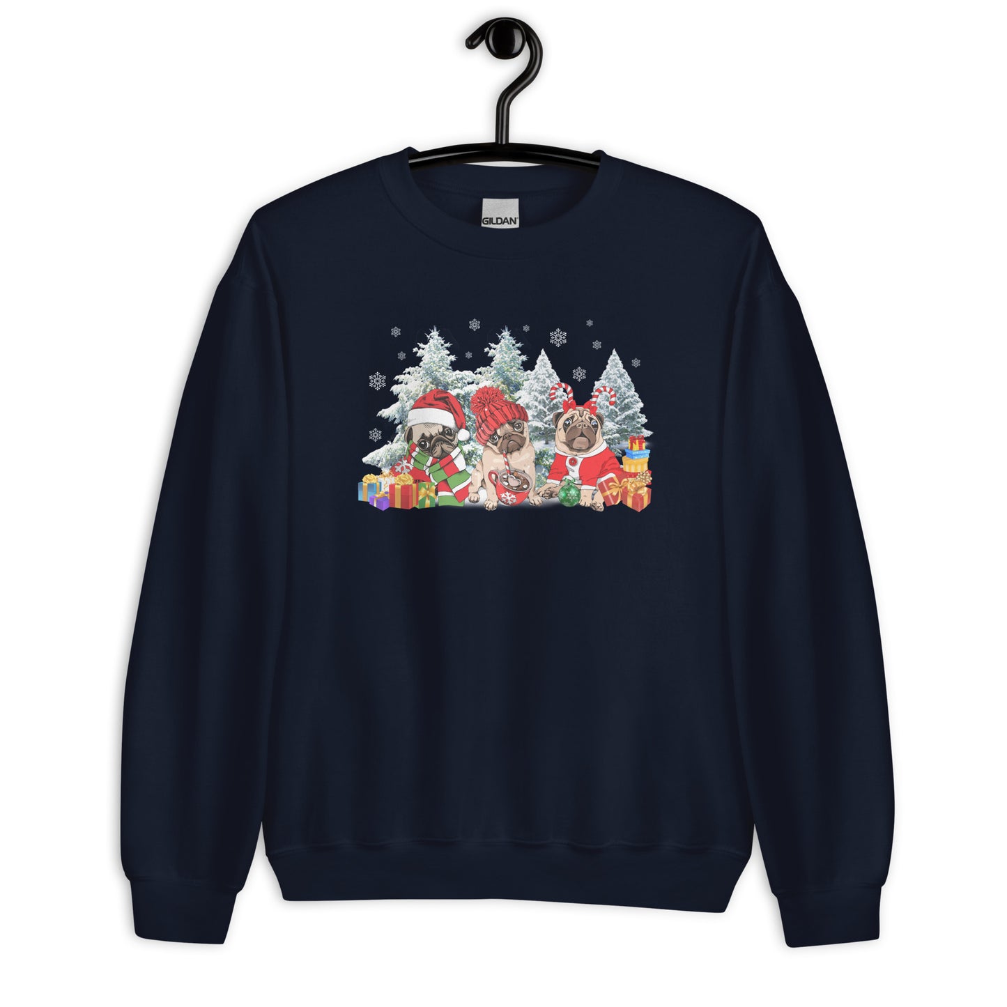 Pug Christmas Party Ugly Christmas Sweatshirt