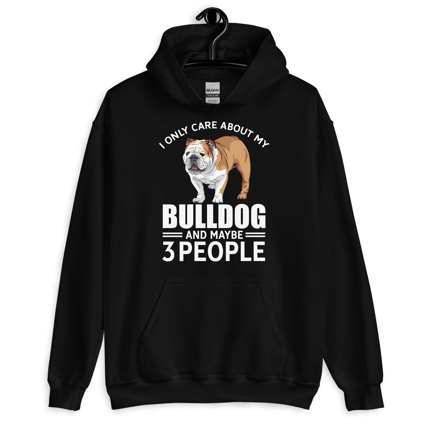 I Only Care About My Bulldog and May Be 3 People Hoodie