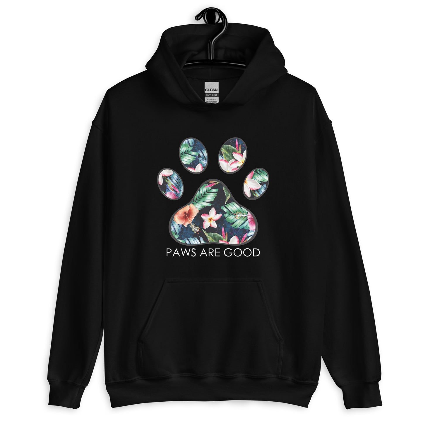 Tropical Paradise Floral Paw Print Hoodie