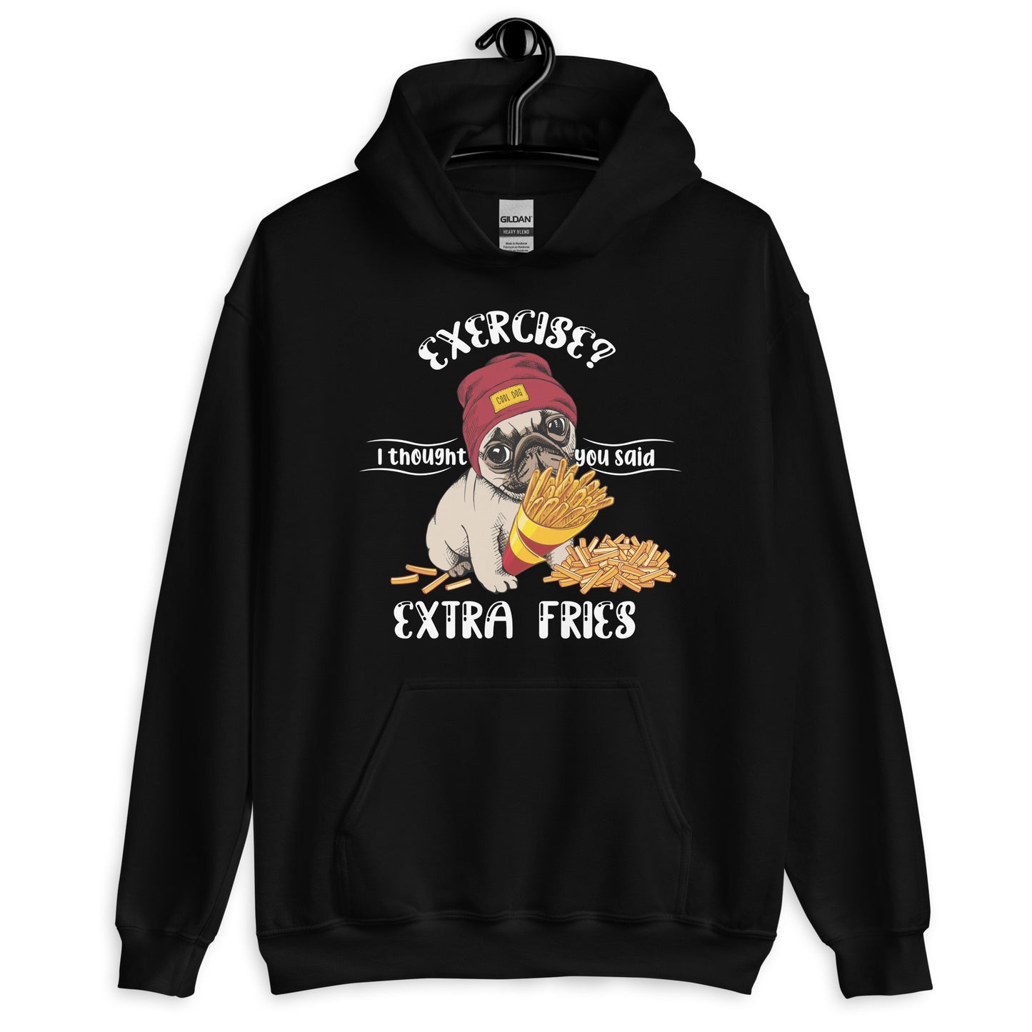 I Thought You Said Extra Fries Pug Lovers Hoodie