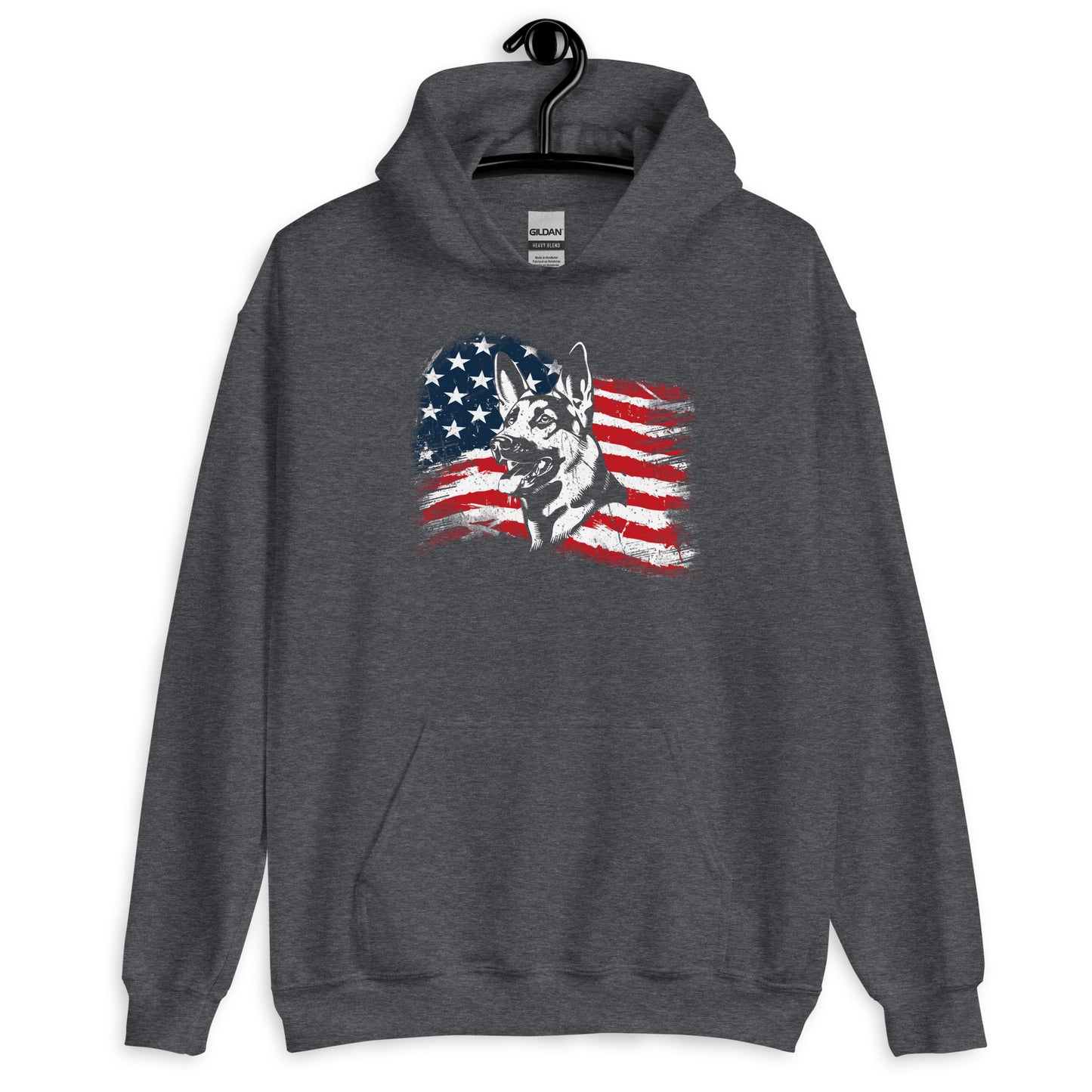 German Shepherd America Flag Hoodie