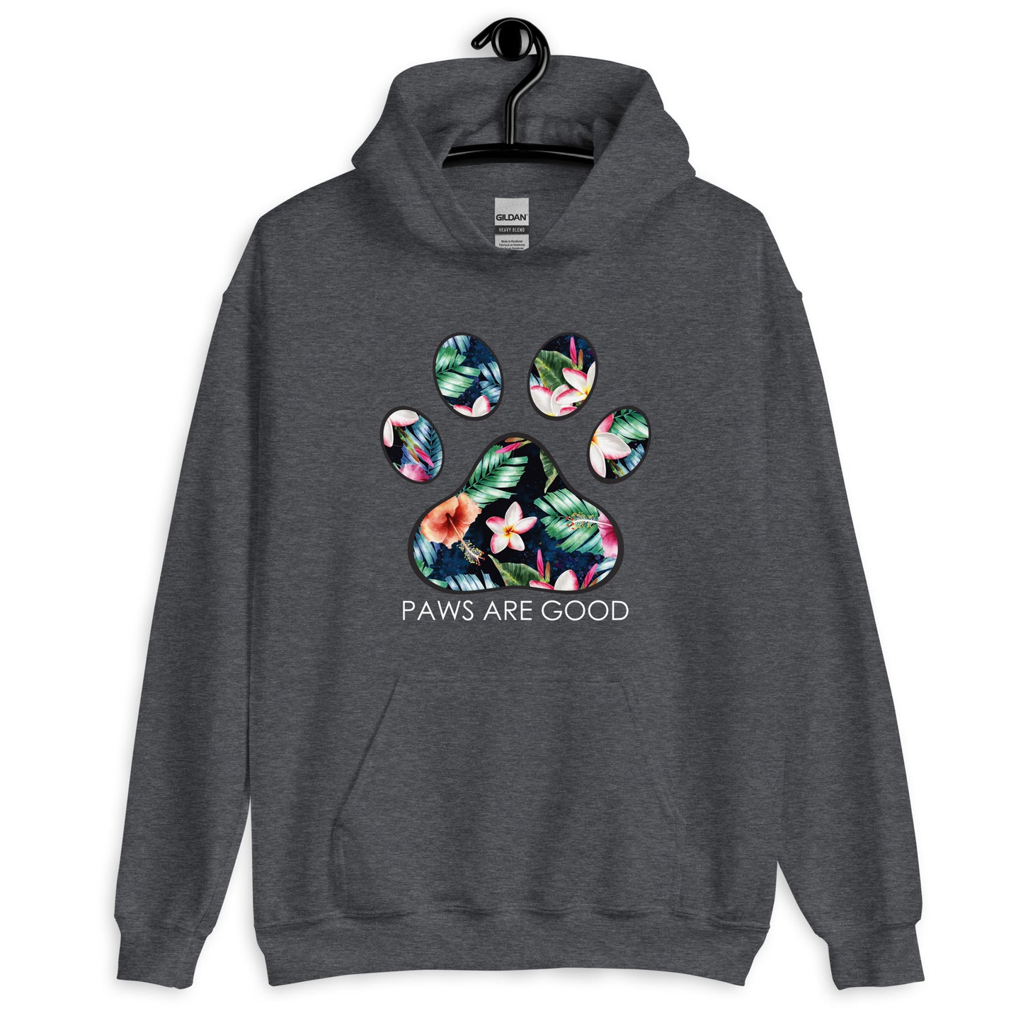 Tropical Paradise Floral Paw Print Hoodie