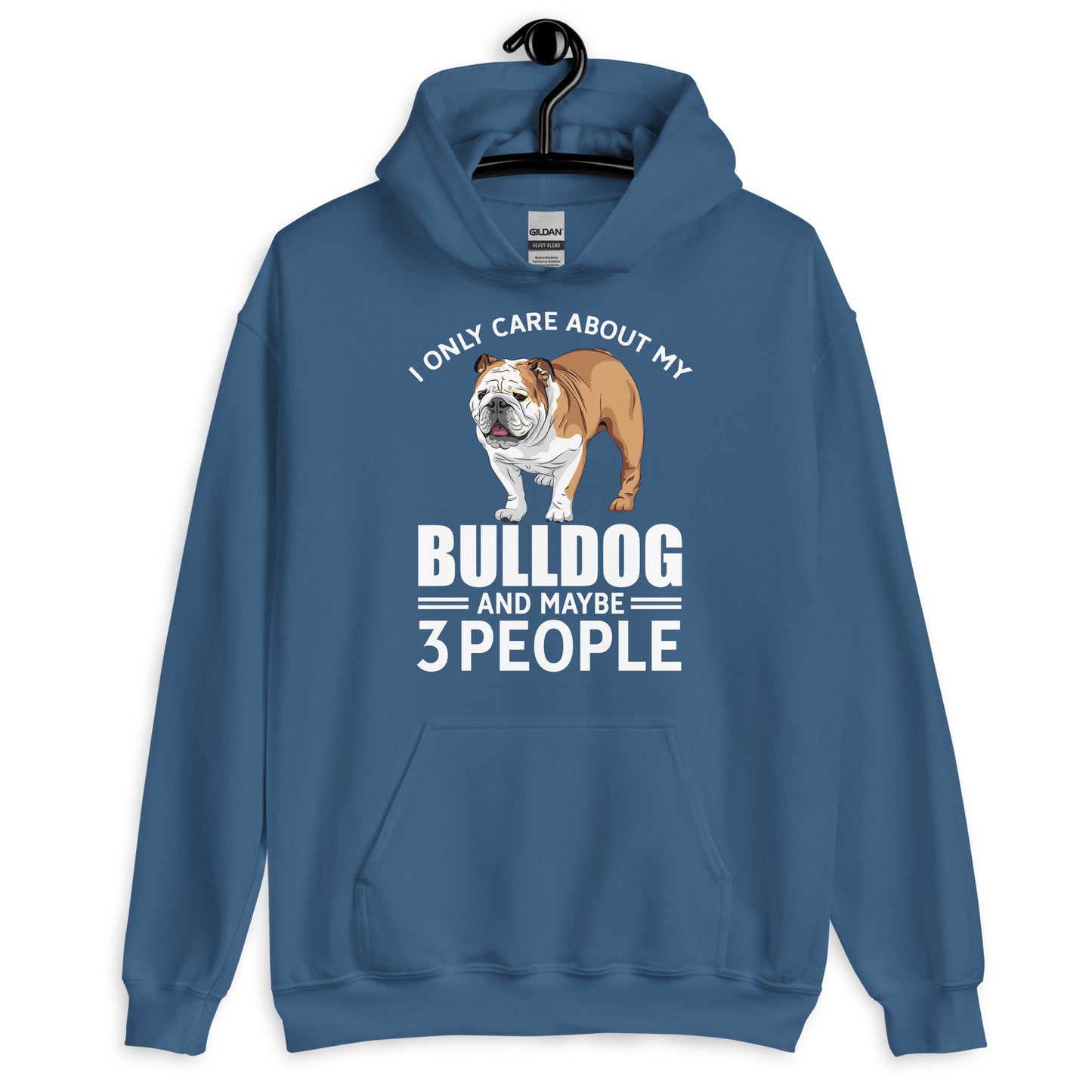 I Only Care About My Bulldog and May Be 3 People Hoodie
