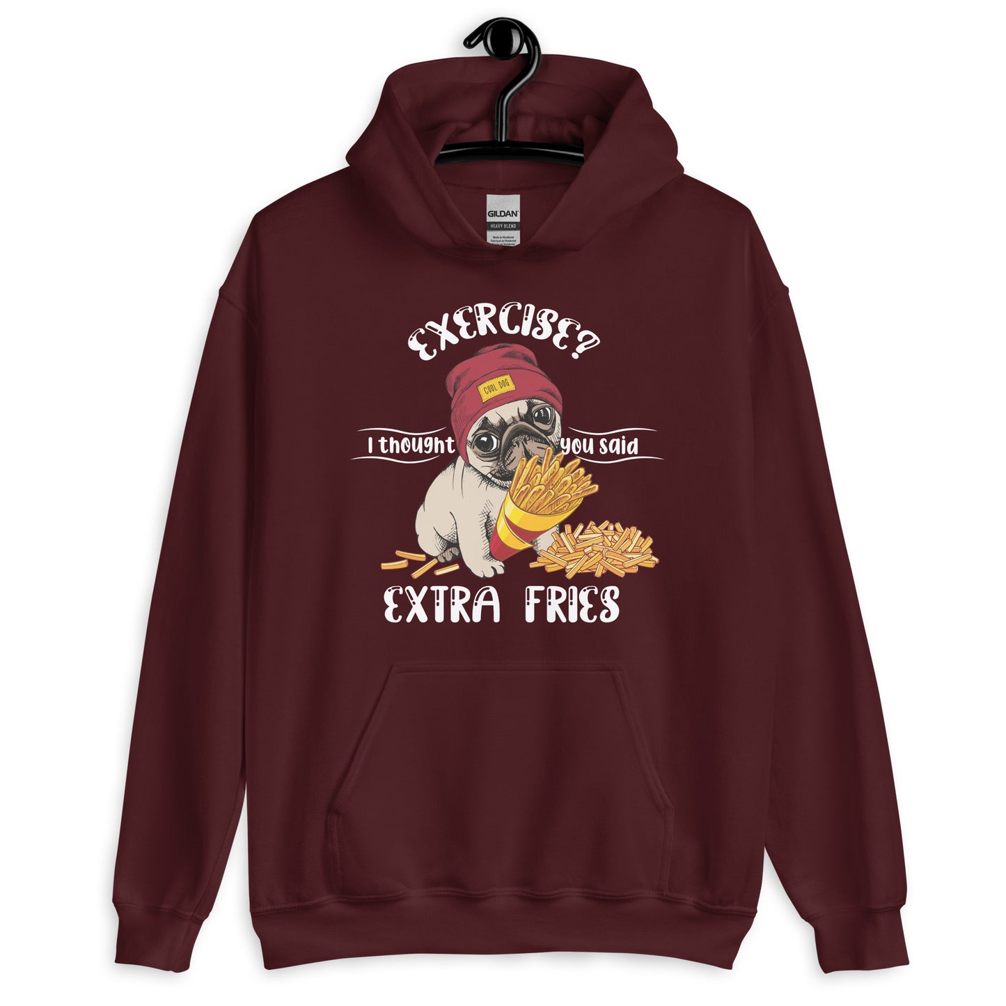 I Thought You Said Extra Fries Pug Lovers Hoodie