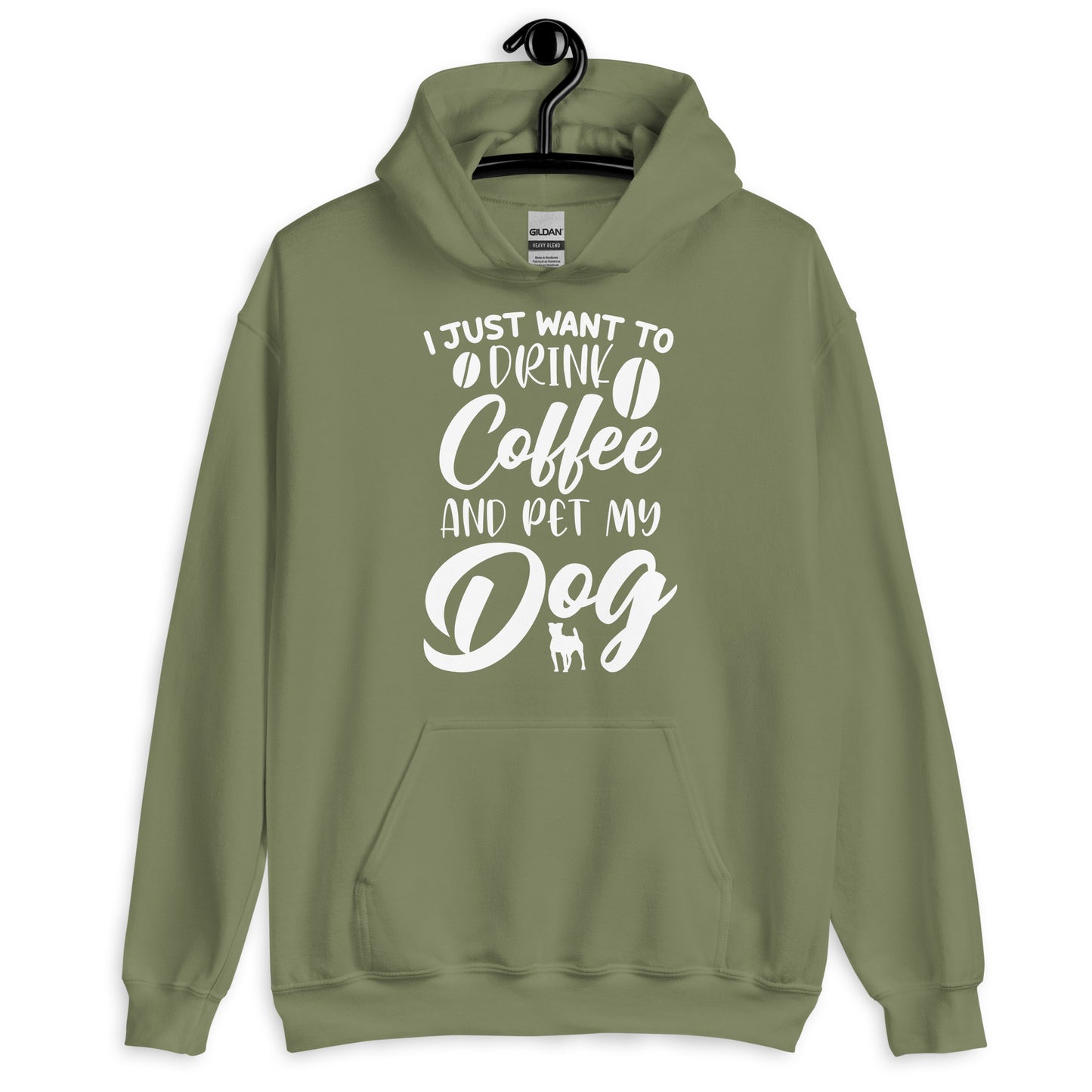 I Just Want to Drink Coffee and Pet My Dog Hoodie