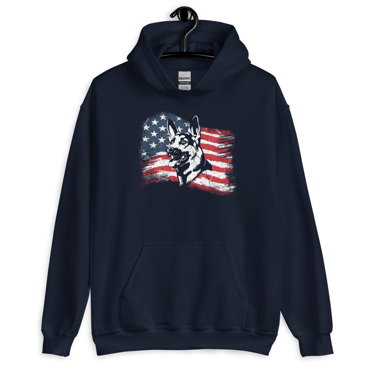 German Shepherd America Flag Hoodie