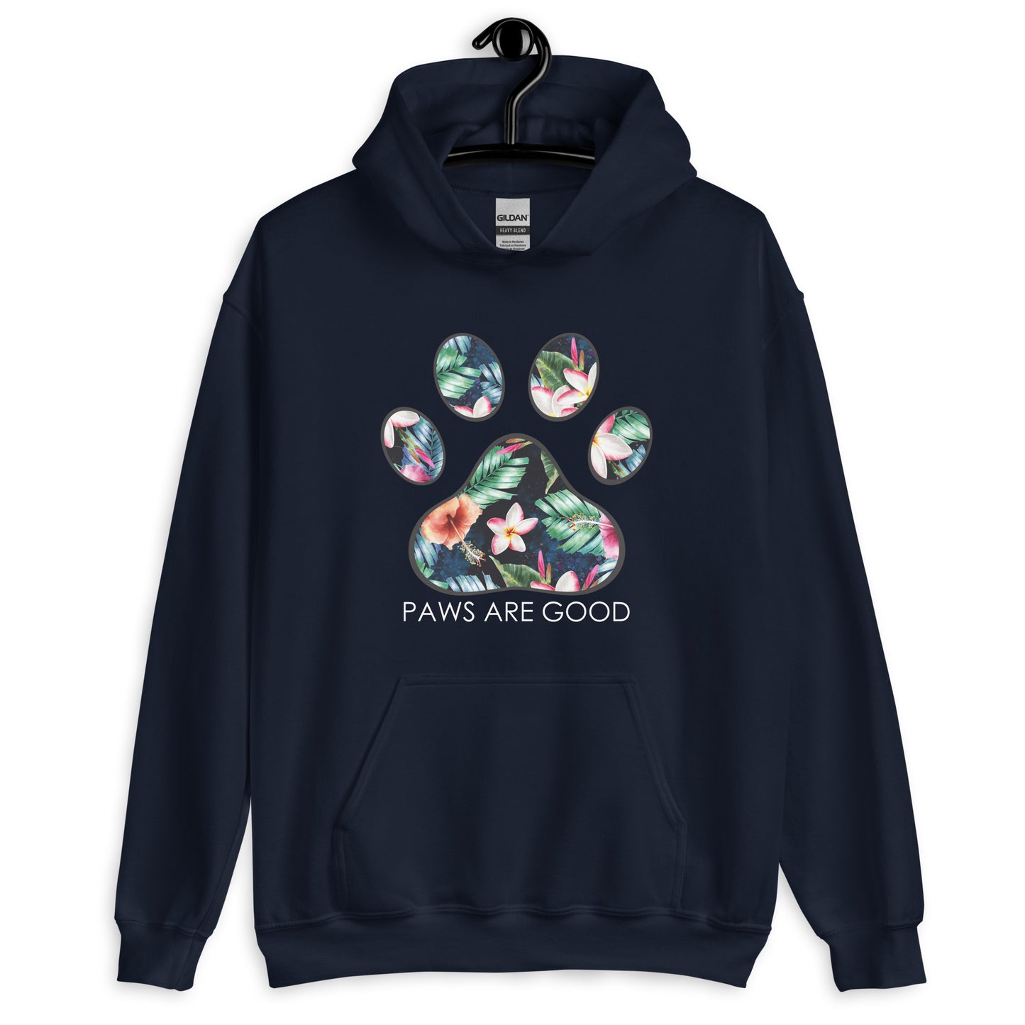 Tropical Paradise Floral Paw Print Hoodie