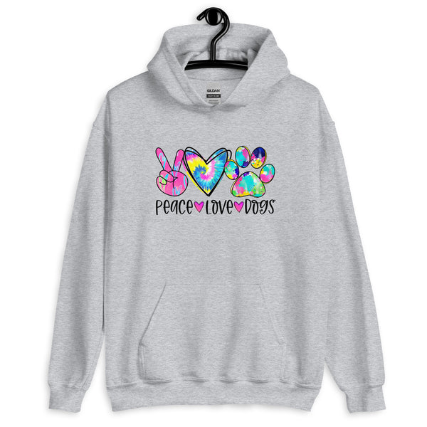 Peace Love Dogs Tie Dye Hoodie Peace Love Dogs Tie Dye Hoodie