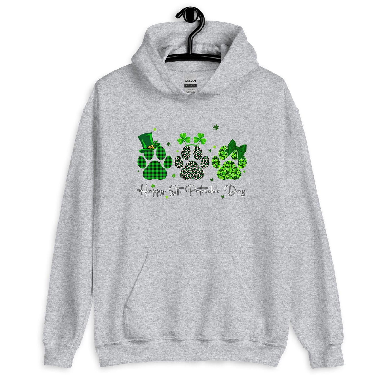 Shamrock Paw St. Patrick's Day Hoodie for Dog Lovers