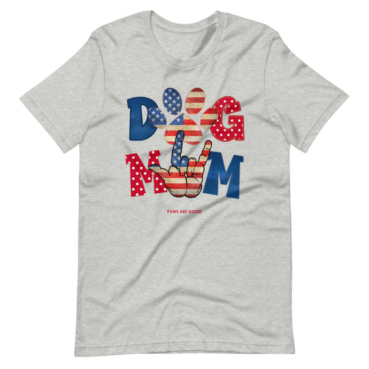 Dog Mom USA Flag T-Shirt