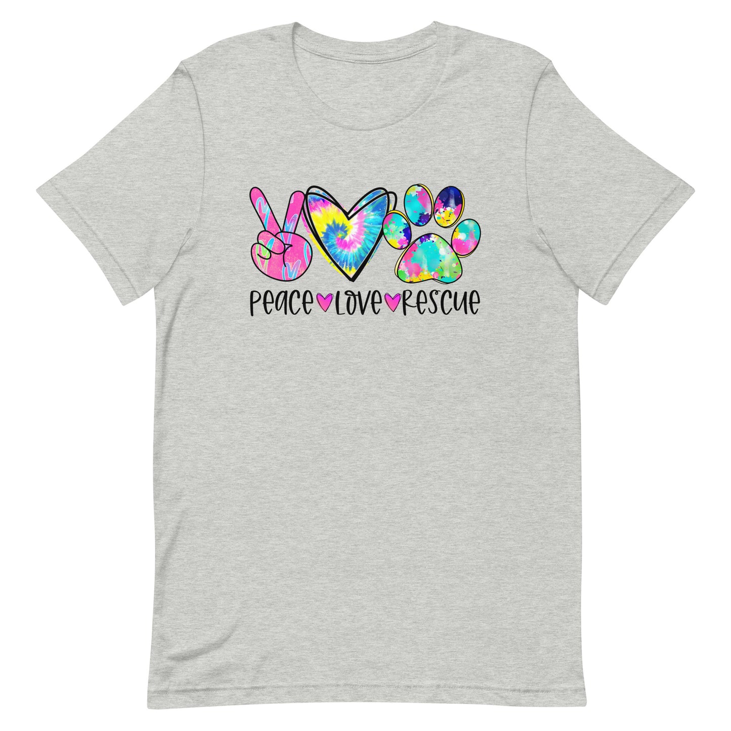 Peace Love Rescue Tie Dye T-Shirt