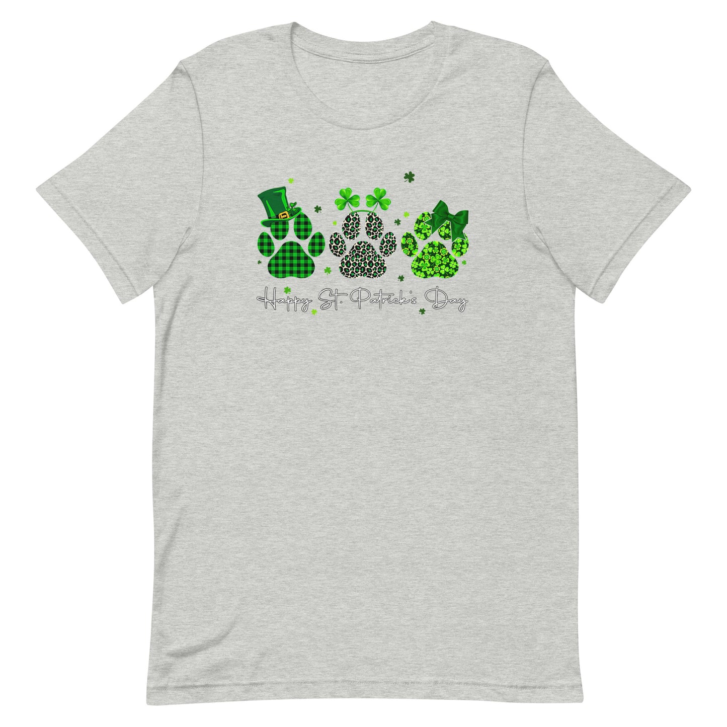 Shamrock Paw St. Patrick's Day T-Shirt for Dog Lovers