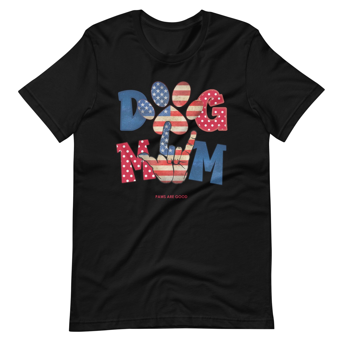 Dog Mom USA Flag T-Shirt
