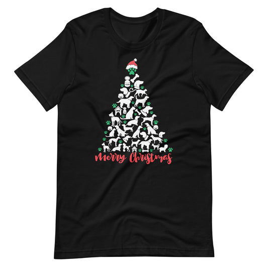 Merry Christmas for Dog Lovers Unisex t-shirt