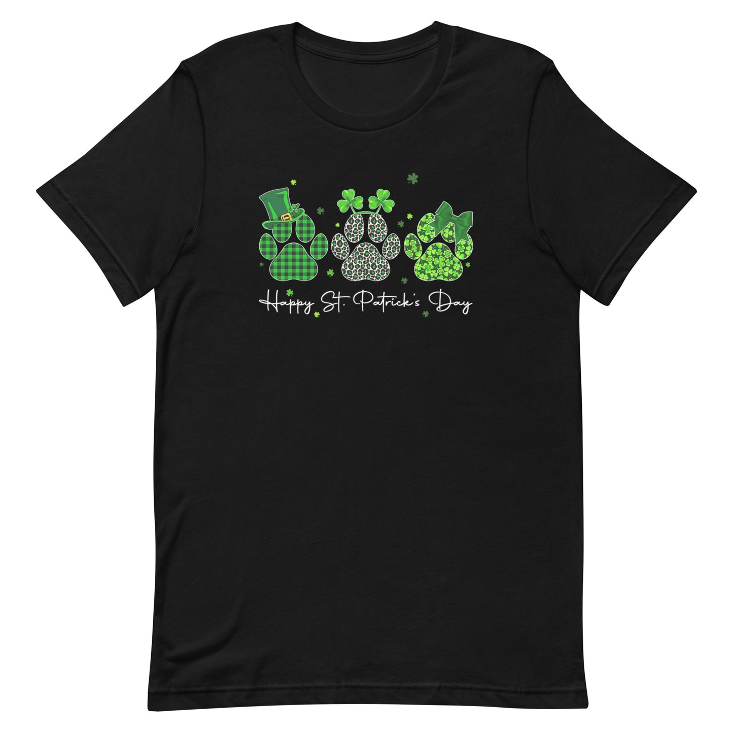 Shamrock Paw St. Patrick's Day T-Shirt for Dog Lovers