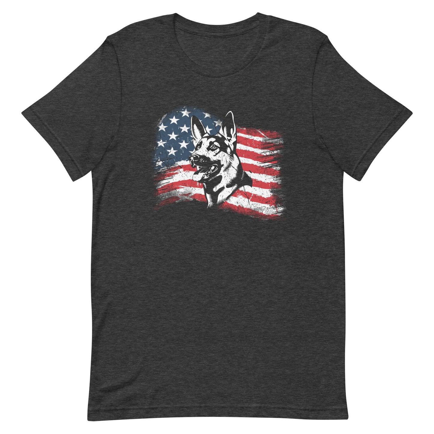 German Shepherd America Flag T-Shirt