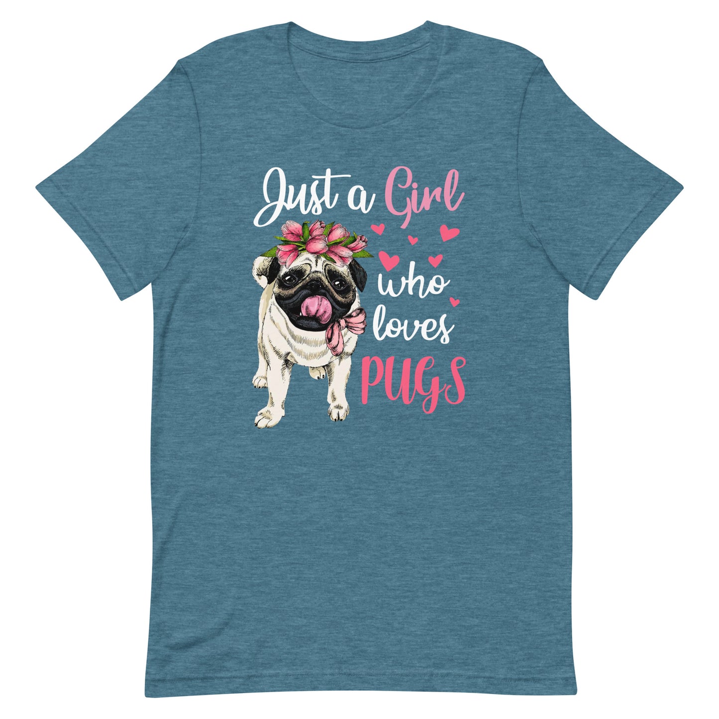 Just a Girl Who Loves Pugs Dog Mom T-Shirt