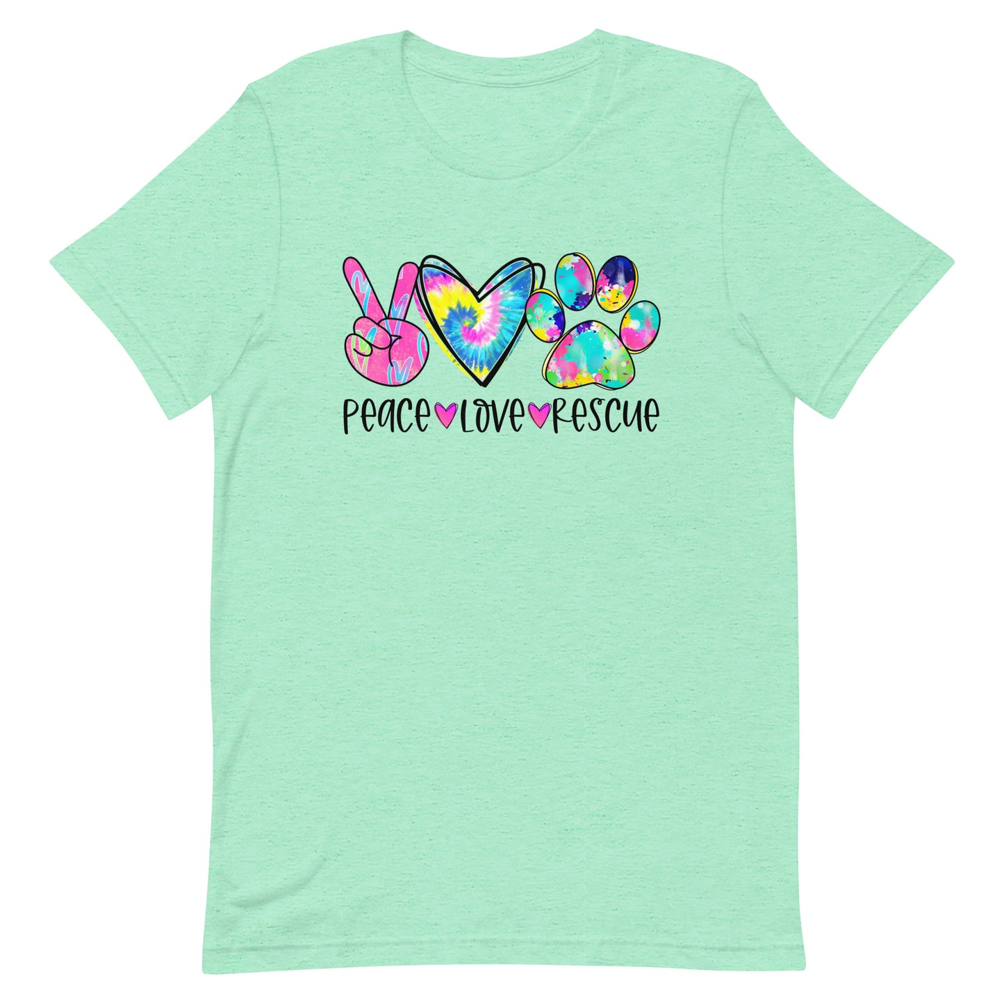 Peace Love Rescue Tie Dye T-Shirt