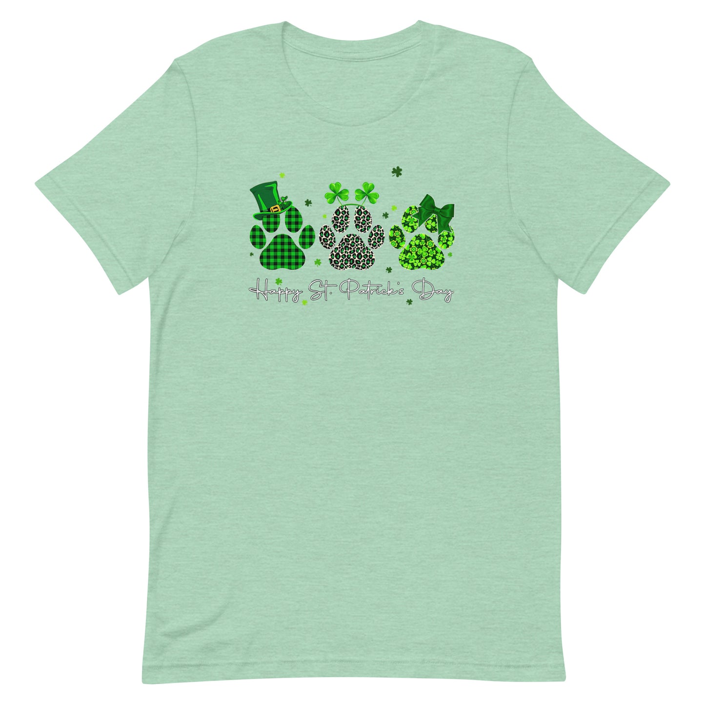 Shamrock Paw St. Patrick's Day T-Shirt for Dog Lovers